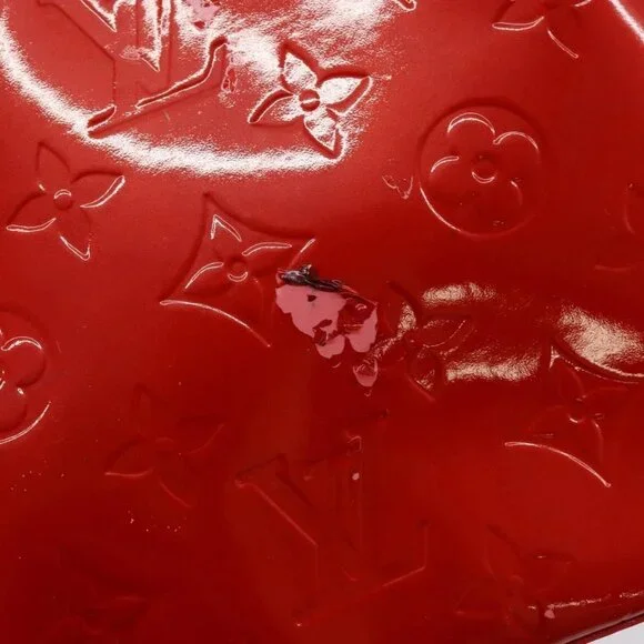 LOUIS VUITTON Monogram Vernis Reade PM Hand Bag Red Rouge - Picture 9 of 16